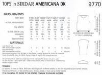 Knitting Pattern - Sirdar 9770 - Americana DK - Tops